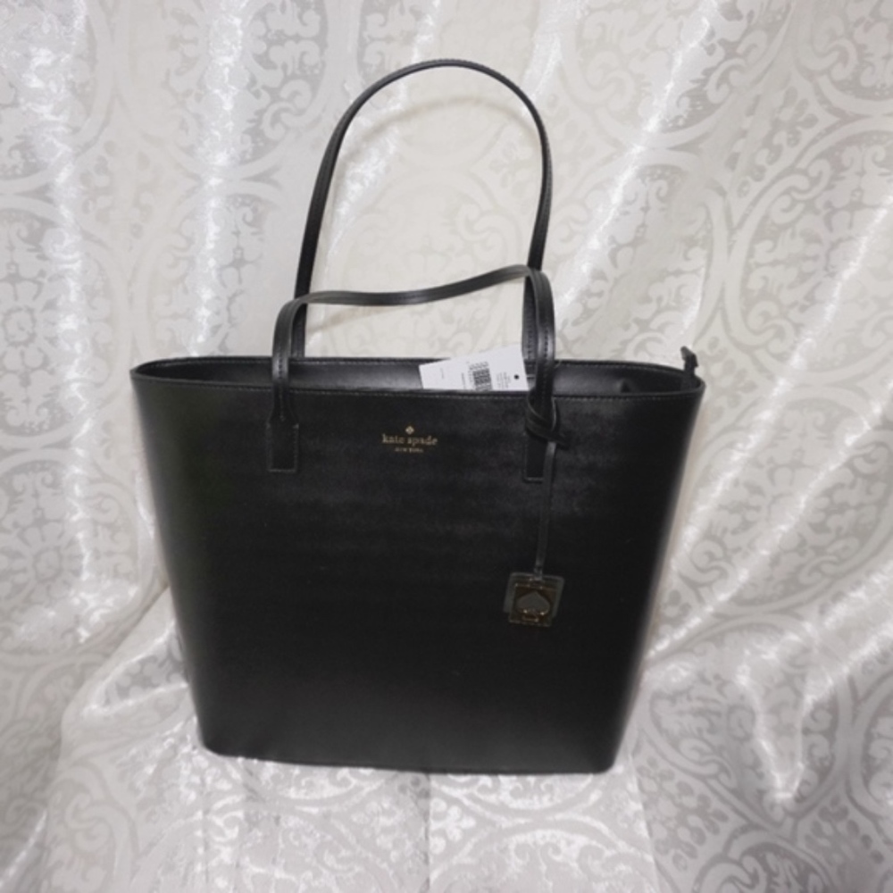 Kate Spade Karla Street Tote black leather NWT